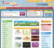 Local Loyalty Rewards Website Screenshot