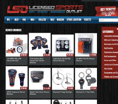 Licensed Sports Outlet Website Screenshot